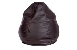 HOME New Pear Extra Large Leather Effect Beanbag - Chocolate